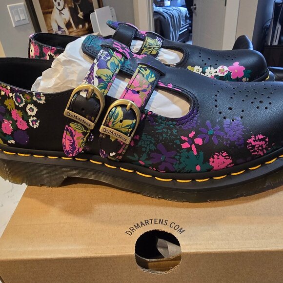 Dr. Martens 8065 Mary Jane Vintage Floral Leather Shoes 31187038 Women's Size 6 - Picture 1 of 15
